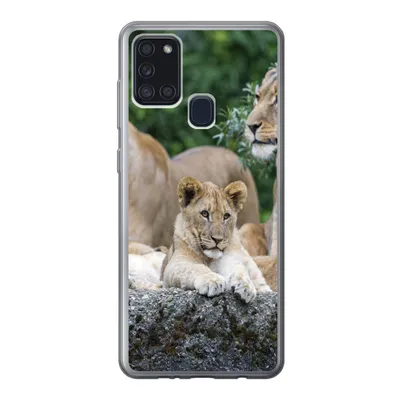 Produktbild von MuchoWow® Handyhülle Schutzhülle Hülle für Samsung Galaxy A21s Löwen - Tiere - Jungtiere Silikon Softcase Handy Hülle - Hartschale