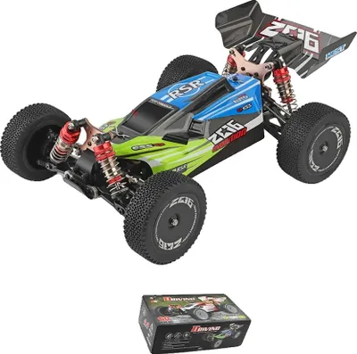 Produktbild von WLtoys 144001 RC Auto, Höchstgeschwindigkeit 60 KM/H, 1:14 Maßstab, 144001-BU-3B-BX