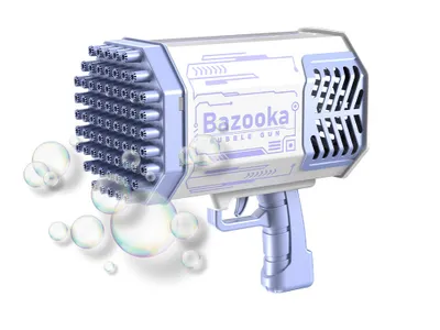 Produktbild von TechKidz, LED Bubble Bazooka 69 Löcher- Bubble Gun Modell, Weiß