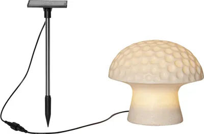 Produktbild von Solarleuchte Sandy Pilz naturweiß H 15cm