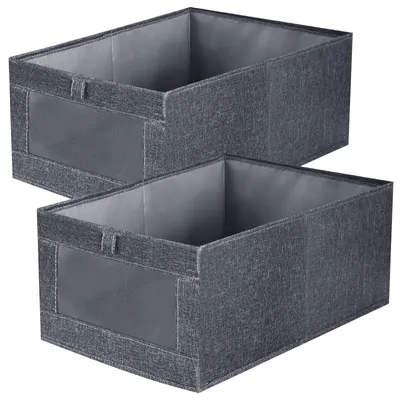 Faltbarer Schrank-Organizer 2er-Set, 41x28x17 cm, grau
