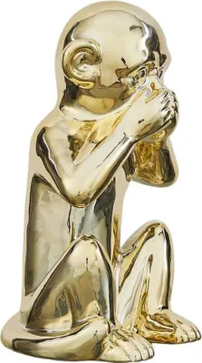 Obrázek produktu pro KERAMICKÁ FIGURKA Zlatá opice 30 cm dekorativní
