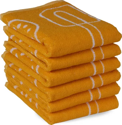 Produktbild von DoubleDry Küchentücher Baumwolle - 50x50cm - Frotteetücher -   - Hochwertige Küchenhandtücher - Küchengeräte, Gelb