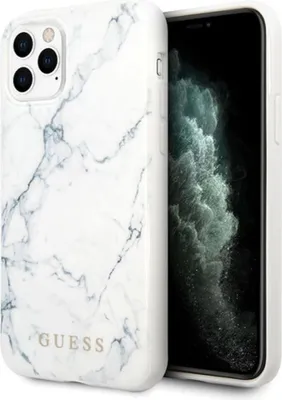 Produktbild von Guess Marble Cover Handyhülle für Apple iPhone 12 Mini – Weiß