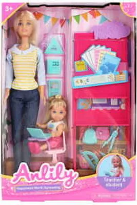 Produktbild von ANLILY Puppe 29 CM Lehrer mit Kind - Schule