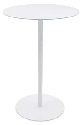 Produktbild von Metall Beistelltisch rund weiß - Ø 35 cm - Couchtisch im Bistrotisch Design