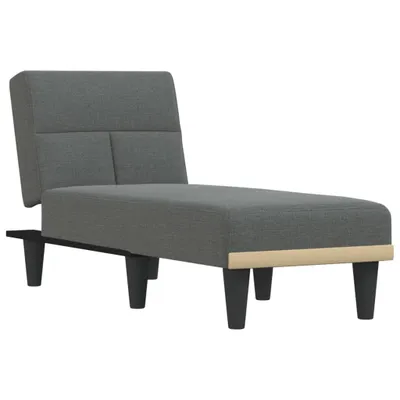 Image de Chaise longue Tissu gris foncé
