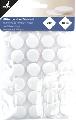 Produktbild von kangaro Klettpunkte Durchmesser: 20 mm weiß