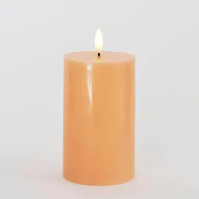 Obrázek produktu pro SIRIUS Vosková LED svíčka Sille, broskvová, 7,5 x 12,5 cm