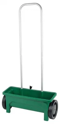 Image de Épandeur 12 L avec dosage | Plastique et aluminium | Réglage du matériau à épandre en 10 niveaux | Largeur de travail 45 cm | Pour le sel, les graines, l'engrais, la chaux