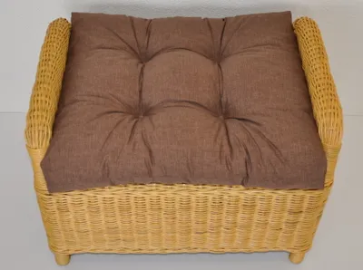 Produktbild von - Polster / Kissen / Ersatzpolster für Rattan Ohrensessel / Rattansessel , Hockerkissen , Colore Marrone (Dunkelbraun)