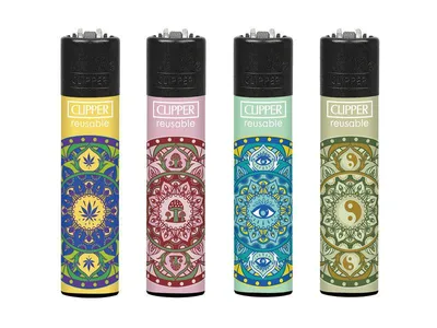 Produktbild von Clipper Feuerzeuge 4er Set Mandala 7