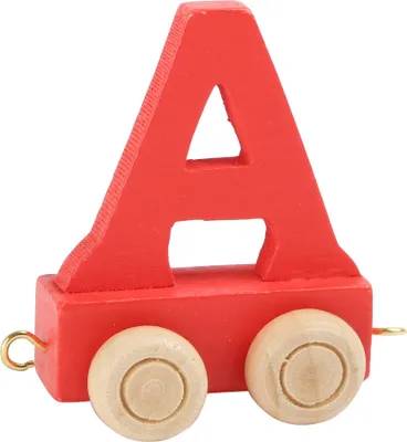 Produktbild von Small Foot Design 10351 'Buchstabenzug bunt' Holz Buchstabe A, rot/natur (1 Stück)