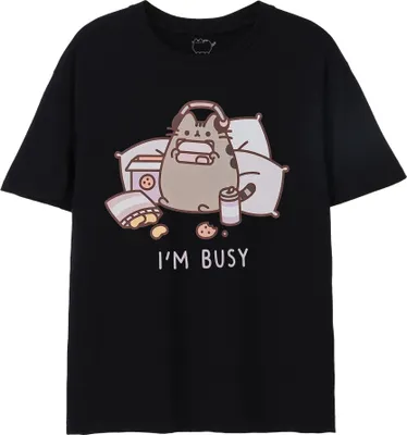 Obrázek produktu pro Pusheen - Tričko "I'm Busy" pro muže/dámy uni s krátkým rukávem NS7745 (L) (Black)