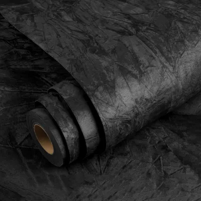 Productafbeelding van Zelfklevend Velours Behang Zwart 40 x 200 cm
