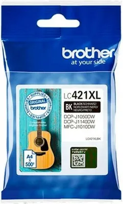 Produktbild von Brother LC 421XLBK Sort 500 sider Blæk