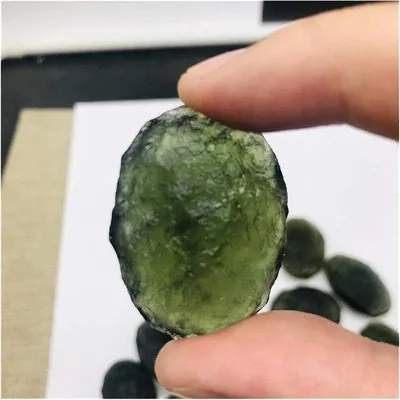 Produktbild von Natürliche Meteoritenergie - Energieverstärkung durch Kristall - Meditationsstein - 5-7g - Grün