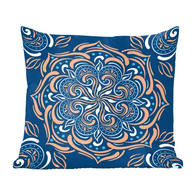 Obrázek produktu pro MuchoWow® Dekorační polštář Polštář na pohovku Dekorační polštář do obývacího pokoje 45x45 Mandala - Oranžová - Vzory