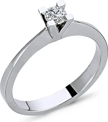 Produktbild von 0,19 Carat Diamant Solitär Meisterwerk 14 Karat Weißgold