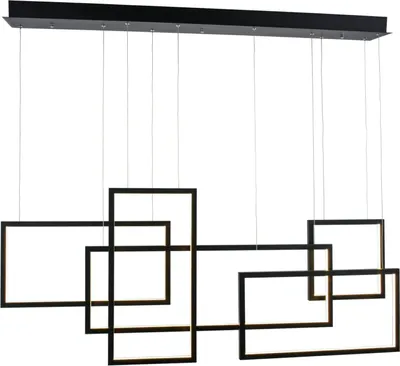 Produktbild von AZzardo Quadratus Schwarz Dimmbar