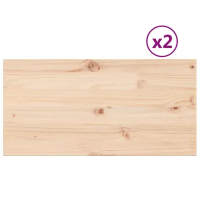Produktbild von Tischplatten 2 Stk. 90x45x2,5 cm Rechteckig Massivholz Kiefer