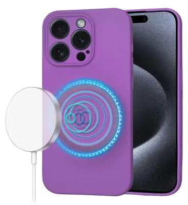 Zdjęcie produktu dla Techsuit SoftFlex MagSafe etui na iPhone 15 Pro – fioletowe