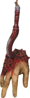 Produktbild von Blutige Hand auf Haken Halloween-Deko - Einheitsgröße