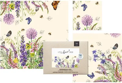 Produktbild von Redecker Bienenwachs-Tuch 3er Set Blumenwiese