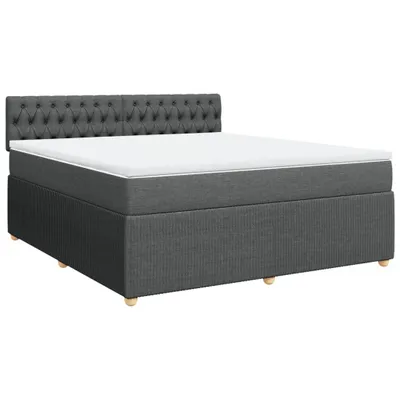 Produktbild von Boxspringbett mit Matratze Dunkelgrau 180x200 cm Stoff