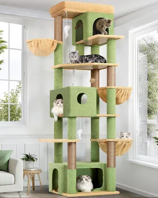 Produktbild von Kratzbaum - Katzenbaum - Katzenhaus - Katzenmöbel - Kratzbaum XXL - Großer Kratzbaum, 204 cm