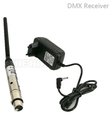 Image de Récepteur DMX sans fil - Récepteur DMX 2,4G ISM - Pour éclairage de scène et de DJ - 100–240V - Prise européenne