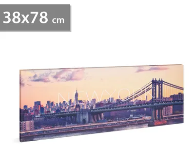 Produktbild von LED-Bild – "New York" – 2 x AA-Batterien, 38 x 78 cm
