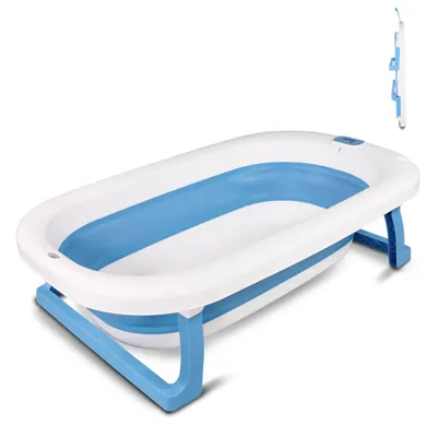 Imagen del producto de Mobiclinic Kids, Bañera para bebés, Asiento plegable para bebé, Interior antideslizante, Fácil de transportar, Barra de apoyo, Marca europea