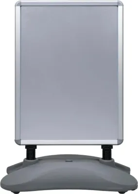 Imagen del producto de vidaXL - Cartelera de pie, tipo A1, con depósito para agua, color gris, aleación de aluminio