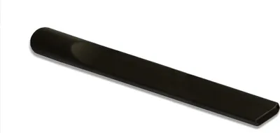 A black vacuum cleaner crevice tool is shown against a white background.