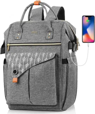 Produktbild von Unyqoos® Laptoprucksack für Damen (17,3 Zoll) – wasserabweisender Schul- & Business-Rucksack mit USB-Ladeanschluss, großem Öffnungsfach und doppeltem Reißverschluss