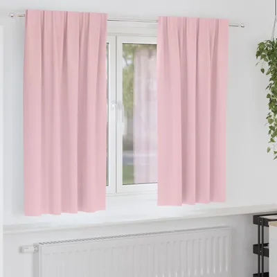 Produktbild von Verdunkelungs-Vorhänge mit Ringen 2 pcs Babyrosa 175 x 140 cm - Gardinen & Vorhänge DE742