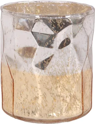 Produktbild von Windlicht Glas Ø 10 x 12 cm gold weiß