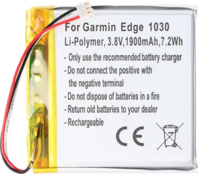 Zdjęcie produktu dla Bateria odpowiednia dla Garmin Edge 1030, Li-Polymer, 3,8V, 1900mAh, 7,2Wh