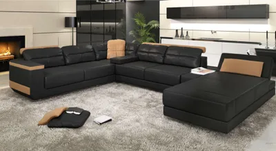 Immagine prodotto di Divani moderni zona giorno divano angolare in tessuto divano a U design imbottitura tessile angolo