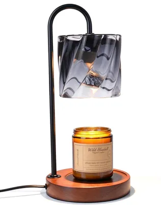 Duftlampen-Wachslampe mit Timer und Dimmer, schwarz