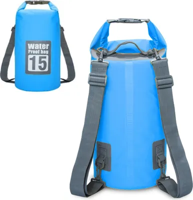 Produktbild von Drybag wasserdichter Seesack, Rollbeutel, Rucksack, Wassersack - türkis, 15L
