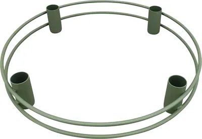 Produktbild von Metall Kerzen-Halter Ring als Stabkerzen-Halter grün Ø 25,5 cm