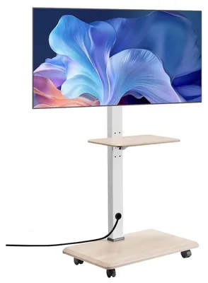 Produktbild von Rollbarer TV-Ständer für 32-70 Zoll TVs bis 40 kg, höhenverstellbar, schwenkbar ±25°, VESA bis 600x400 mm