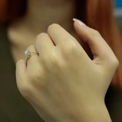 Produktbild von 0,31 Carat Diamant Solitär Ring Antragsring 14 Karat Weißgold