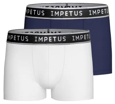 Immagine prodotto di Boxer per bambino, set da 2 pezzi - 8 anni - Bianco / Blu navy | by Impetus