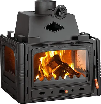 Immagine prodotto di Inserto camino PRITY 3C | 16 kW | rendimento A+ | Ø200 mm | porta in ghisa | stufa a legna