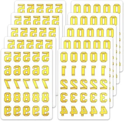 Immagine prodotto di Adesivi numerati per caschi, decalcomanie impermeabili per lo sport – calcio, hockey, baseball