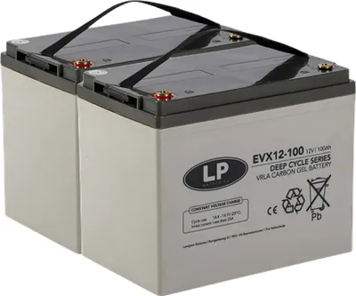 Produktbild von Blei Akku 2x 12V 100Ah passend für 24V Rollstuhl Elektromobil uvm