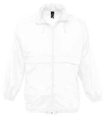 Image de SOLS - Veste coupe-vent « Surf » pour hommes/femmes Unie LT2677 (L) (Blanc)